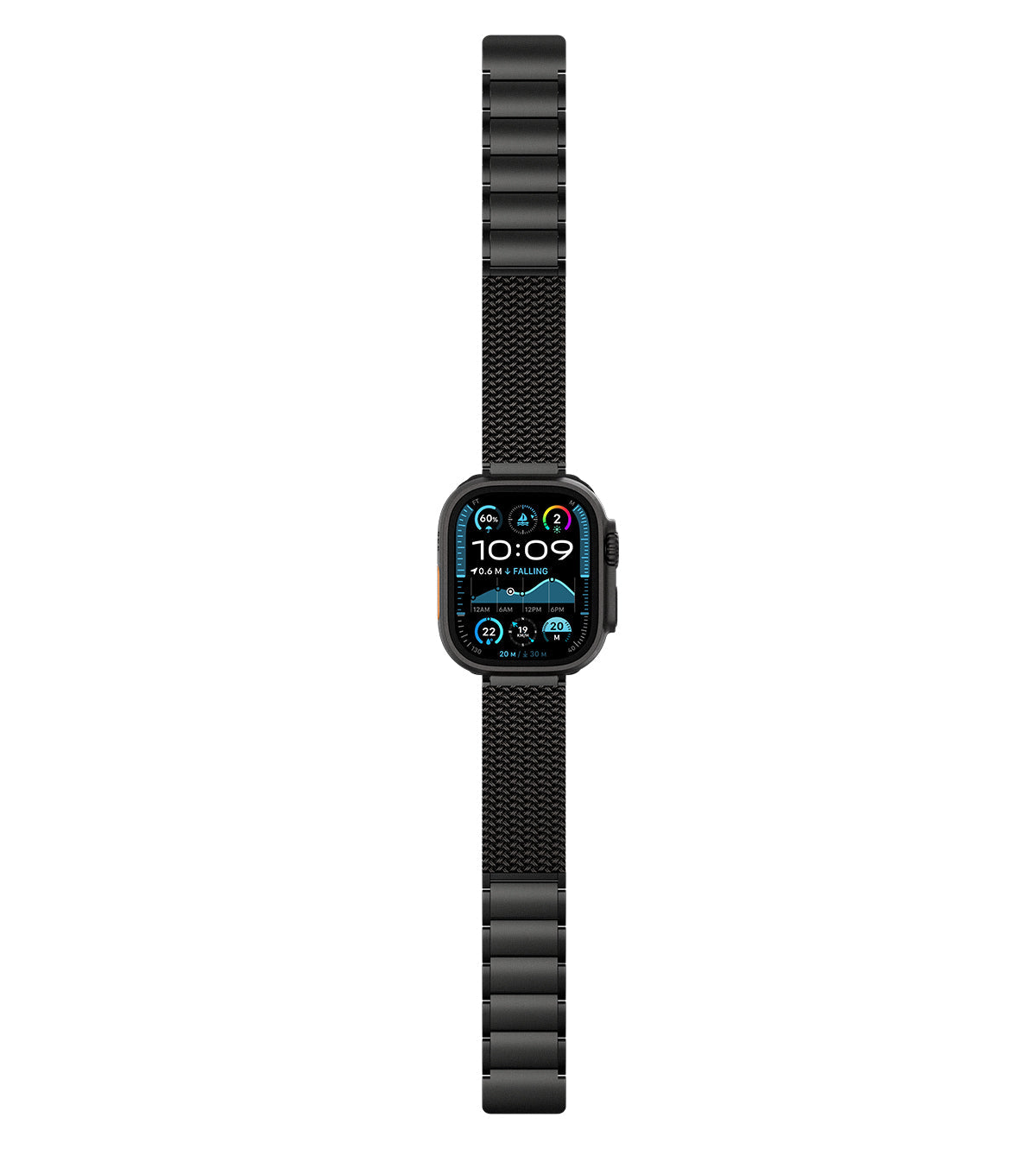 KUXIU Black Stainless Steel Magnetic Apple Watch Band