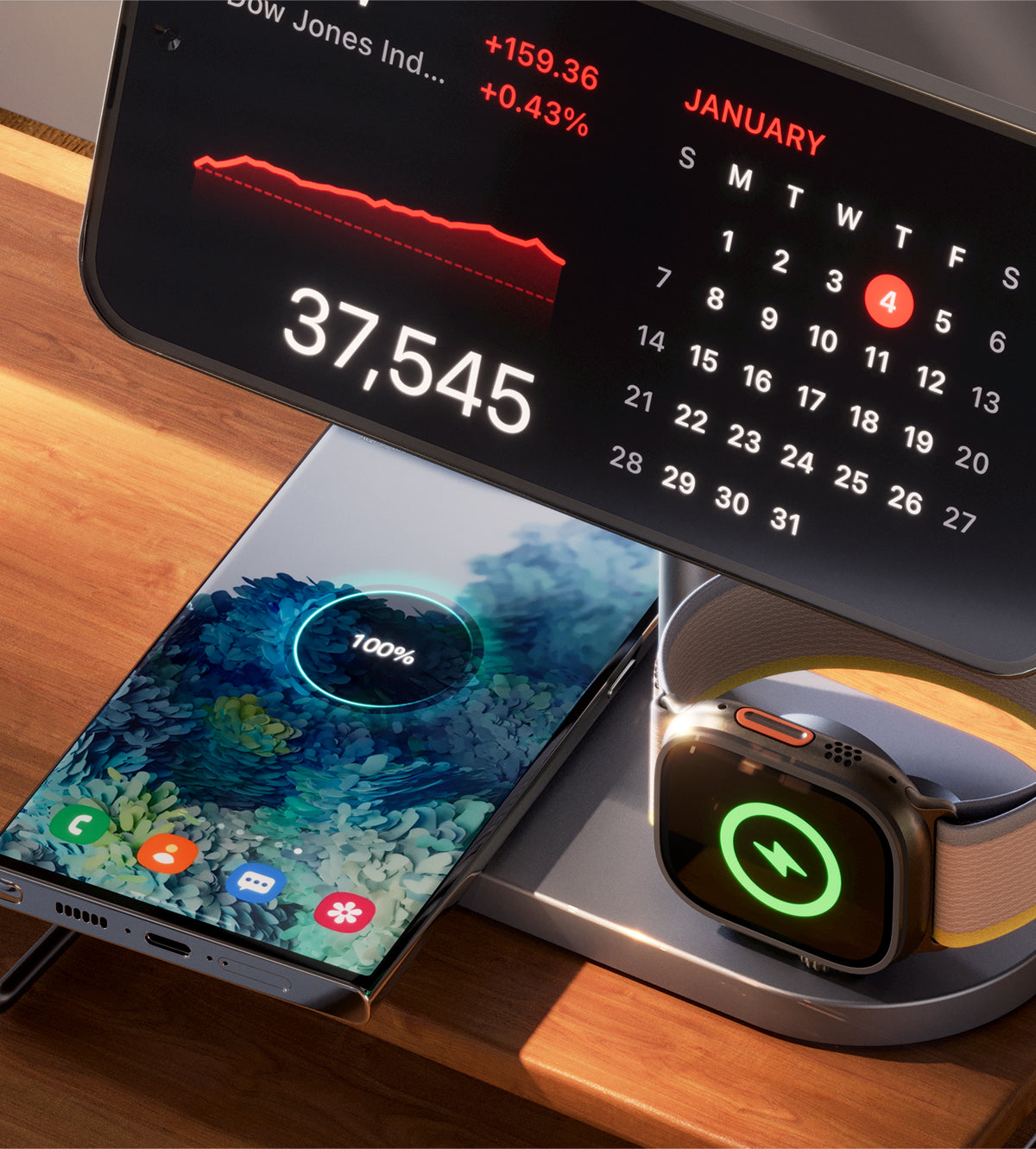 KUXIU X23Q Qi2 3-In-1 Foldable Magnetic Wireless Charging Station